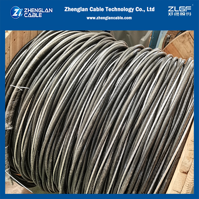 Close-up view of 1KV Aerial Bundled Cable ABC 3x120+NA 1x70mm² NFC33-209 construction
