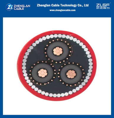 18/30kV N2XSY NA2XSY MV Kabel Listrik Tembaga / Aluminium Konduktor XLPE Insulated PVC Outer Sheath DIN VDE 0276-620