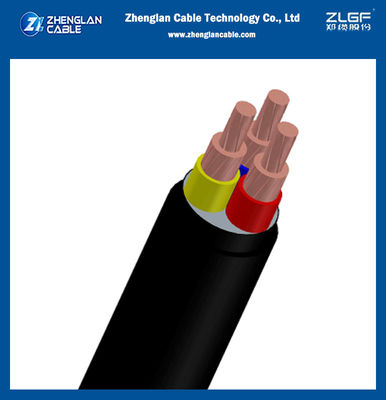Kabel berselubung 0,6/1KV Tembaga Tegangan Rendah Xlpe InsulatedPVC 3Core untuk IEC 60228, IEC 60502-1 （CU/XLPE/PVC）