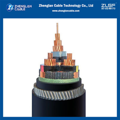 Kabel Listrik Tegangan Medinum 6/10KV Cu/SC/XLPE/SC/CTS/PVC/SWA/PVC 3x95mm2