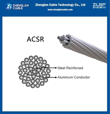 Konduktor Telanjang ACSR Aluminium Konduktor Baja Diperkuat 120/20mm2 AL26/2.44 ST7/1.90 BS215