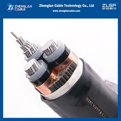 8.7/15KV 3x240mm2 AL/SC/XLPE/SC/CTS/PVC Kabel bawah tanah Kabel listrik tak bertulang IEC60502-2