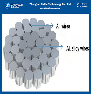 ACAR Konduktor Aluminium Telanjang Terpilin Konsentris dengan Inti 6201-T81 Kapasitas dan Kekuatan Lebih Tinggi