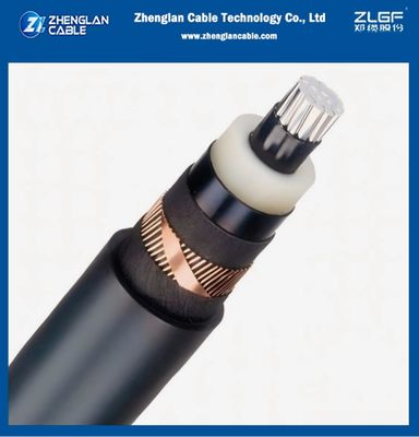 8.7/15kv Kabel Daya Tegangan Menengah YJLSV1x185/25mm2AL/SC/XLPE/SC/PVC/CWS/CTS/PVC IEC 60502-2