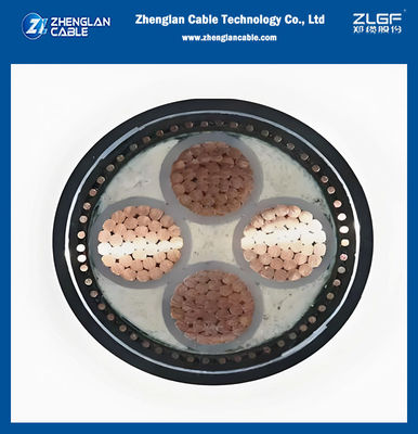 4 Inti Kabel Listrik 95mm2 CU/AL Konduktor Isolasi PVC/XLPE Tegangan Rating 0.6/1kV Dan 1.9/3.3kV Dengan Isolasi PVC