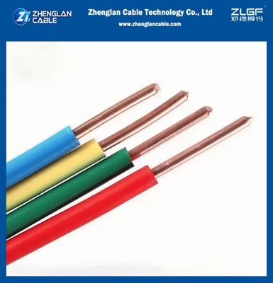 H07V-U Bangunan Rumah Listrik Kawat PVC terisolasi Tembaga Single Core 450/750V CU/PVC 10mm2 IEC 60227-1