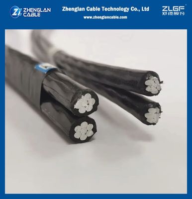 0.6/1kV Kabel Berinsulasi Udara NFC 33-209 Standar XLPE 3X25mm2+54.6mm2