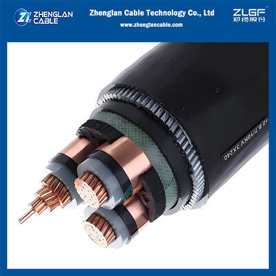 6.35/11KV 3x50mm2 CU/SC/XLPE/SC/CTS/PVC/SWA/PVC MV Kabel Tembaga Tipe Lapis Baja Kabel Listrik Tegangan Menengah