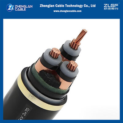 Kabel Tegangan Menengah Lapis Baja Rendah Smoke Zero Halogen (LSZH) IEC 60332-1/IEC60332-3-24 Kabel Daya MV Tahan Api