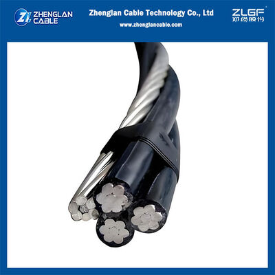Kabel Bundel Udara (ABC) 0,6/1kV Kabel Insulasi Overhead - Kabel ABC Empat Inti untuk Jaringan Distribusi Tegangan Rendah